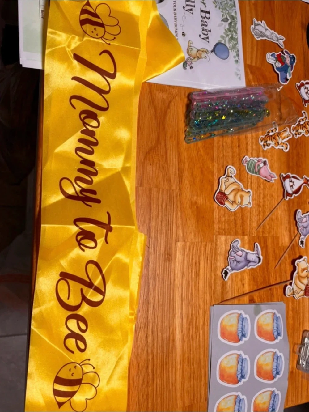 Winnie the Pooh Baby Shower decorations  - Yellow